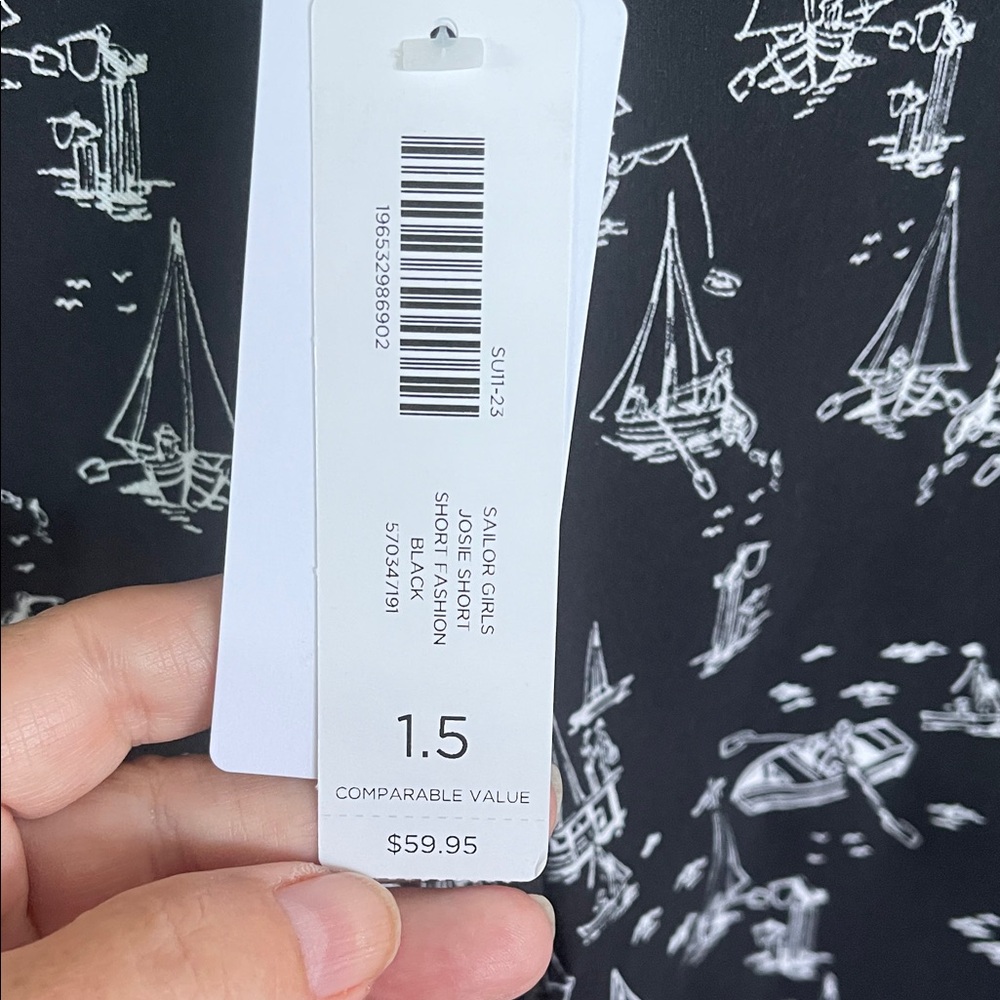 Chico's Black and White Nautical Print Shorts - Picture 3 of 3